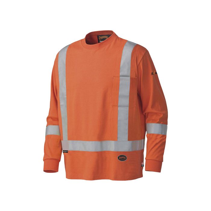 Flame-Resistant Long-Sleeved Safety Shirt