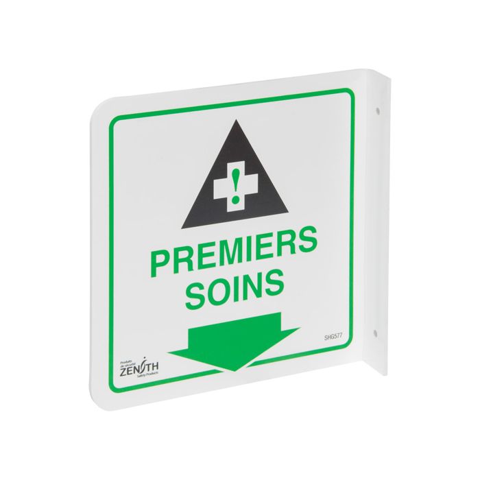 90° Projecting "Premiers Soins" Sign