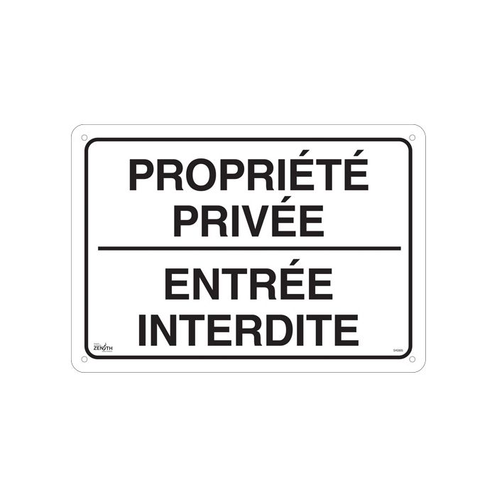 "Propriété privée" Sign