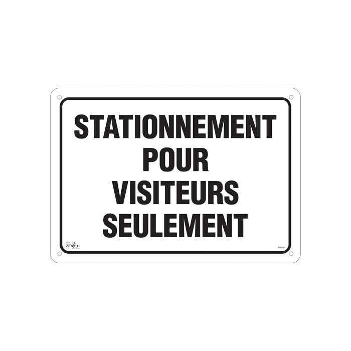 "Stationnement pour visiteurs" Sign