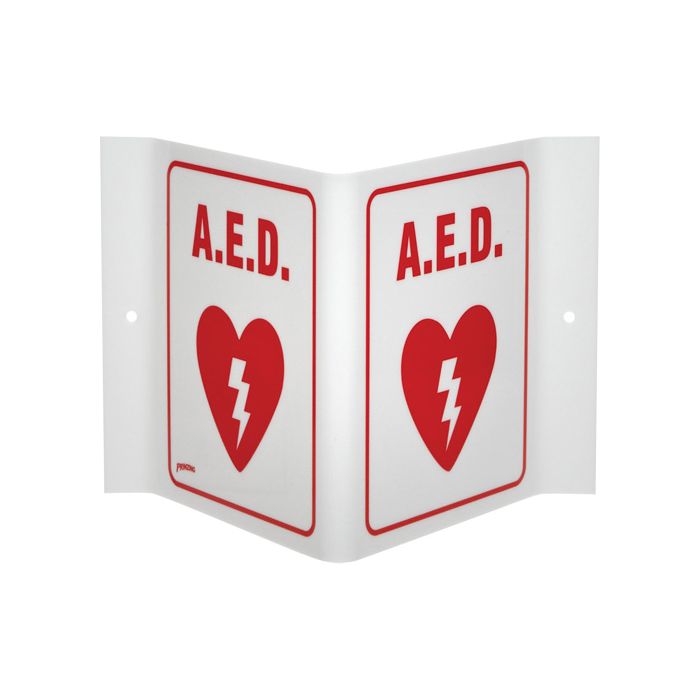 "A.E.D." V-Style Sign