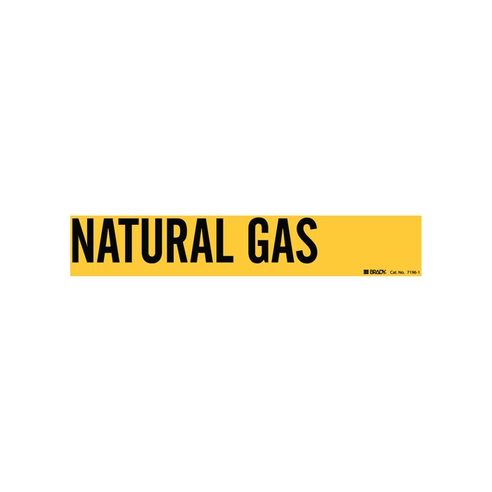 "Natural Gas" Pipe Marker