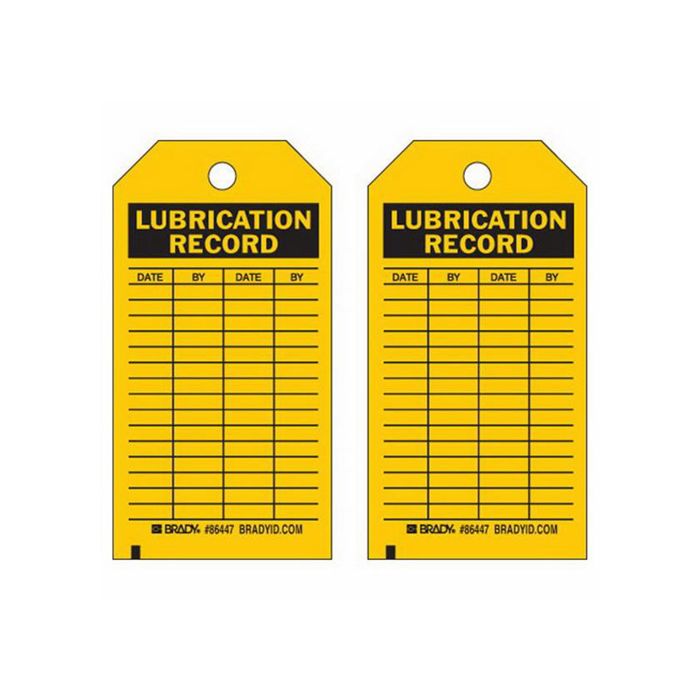 Lubrication Record Tags