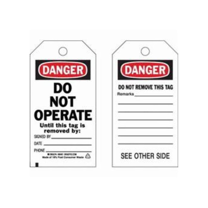 Self-Laminating Safety Tags