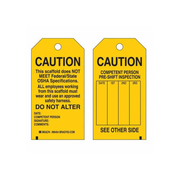 Scaffold Safety Tags