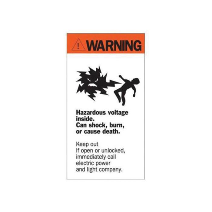 "Warning Hazardous Voltage" Sign