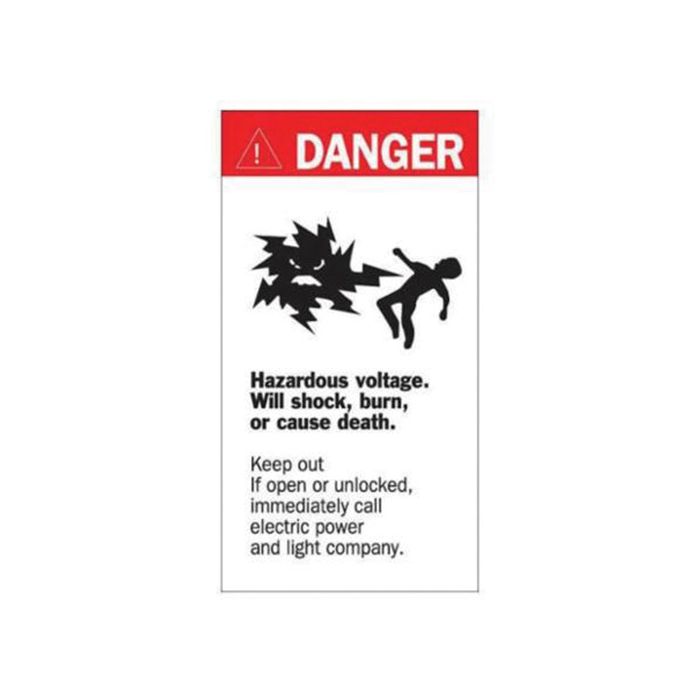 "Danger Hazardous Voltage" Sign