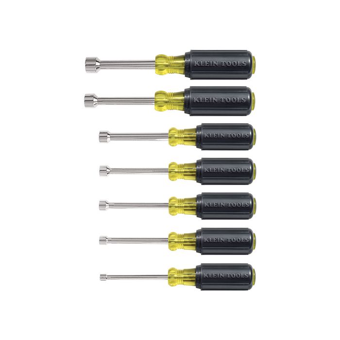 7-Pc Cushion Grip Nut Driver Sets-3" SHAFTS