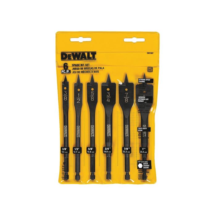 Heavy-Duty Spade Bit Set