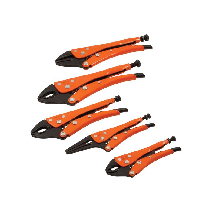 Straight Curved & Long Nose Locking Pliers Set