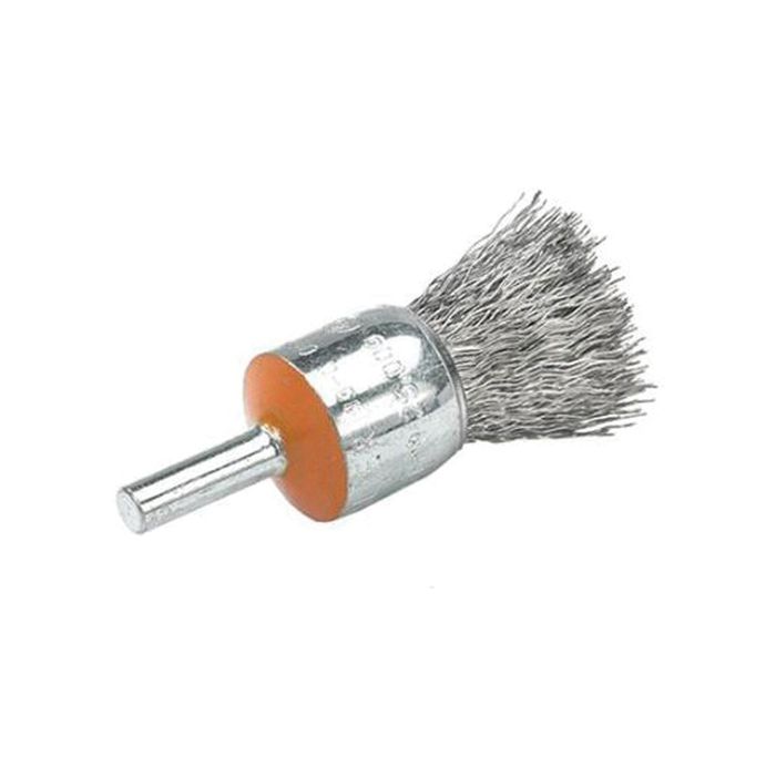 Mounted End Brush with Crimped Wires