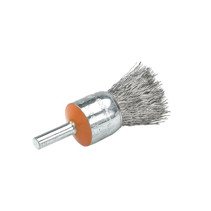 Mounted End Brush with Crimped Wires