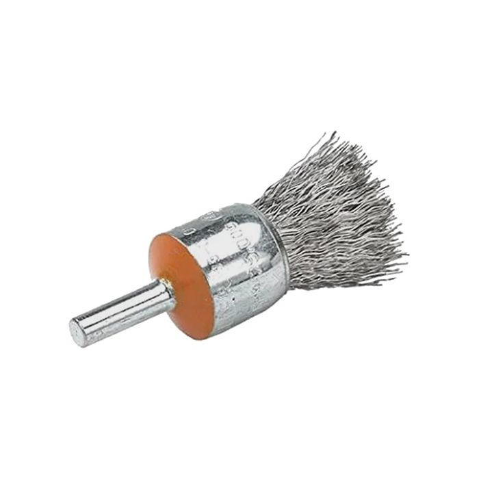 Mounted End Brush with Crimped Wires