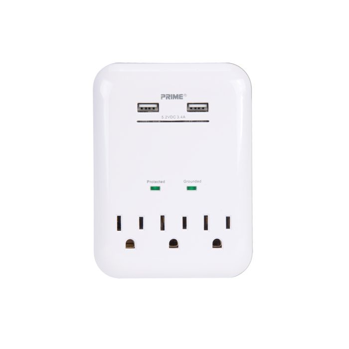 Prime® USB Charger with Surge Protector