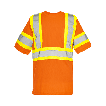 Safety T-Shirt: Hi-Vis Orange Polyester Birdseye Knit