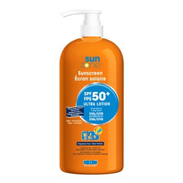 Sunzone Sunscreen, SPF 50+, Lotion, Fragrance Free, 6 x 1L