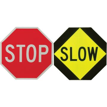 Double-Sided "Stop/Slow" Traffic Control Sign