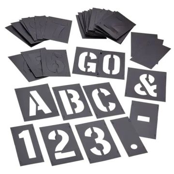 Stencil Set, Interlocking PVC Letters/Numbers, 138 Pieces