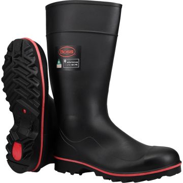 Boss Safety Boots, PVC/Polyblend, Steel Toe ESR