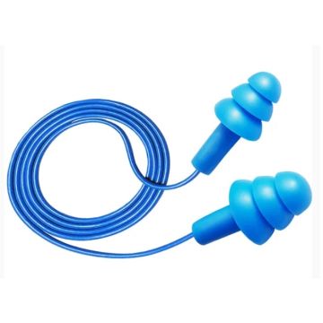 Hush Earplugs, Corded, Metal Detectable, 100 pair