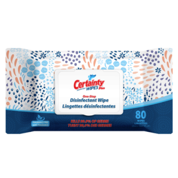 Plus Disinfectant Wipes, Flat Pack, 80 Count, 12/Case
