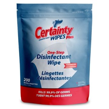 Plus Disinfectant Wipes, Pouch, 200 Count, 6/ case