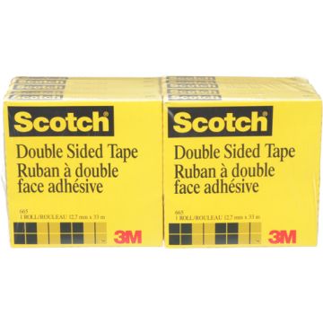 SCOTCH® DOUBLE-COATED;TAPE 665, 12MM X 33M  BO