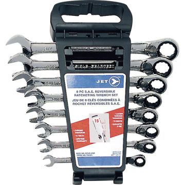 Long SAE Reversible Ratcheting Wrench Set