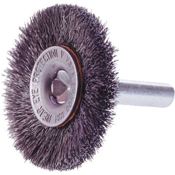 WHEEL BRUSH CRIMPED 1-1/2" 1/4" SHANK .006