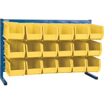 Louvered Rack with Bins