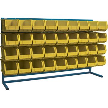 Louvered Rack with Bins