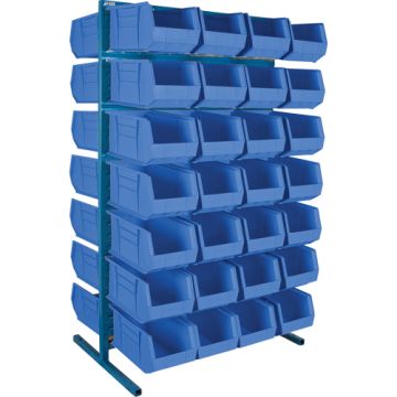 Double-Sided Stationary Bin Rack