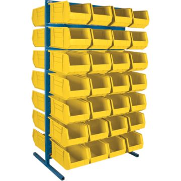 Double-Sided Stationary Bin Rack