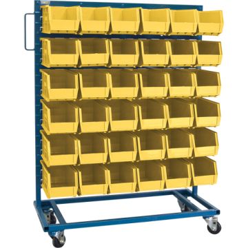 Single-Sided Mobile Bin Rack