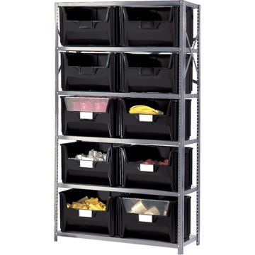 Shelving Unit with Stacking Bins