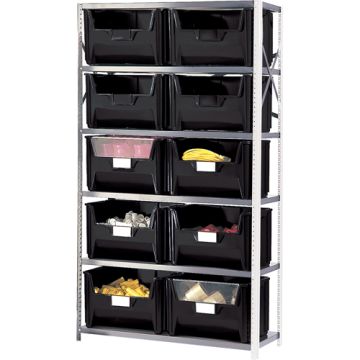 Shelving Unit with Stacking Bins