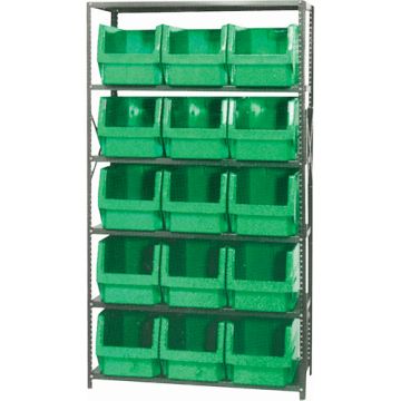 Shelving Unit with Stacking Bins