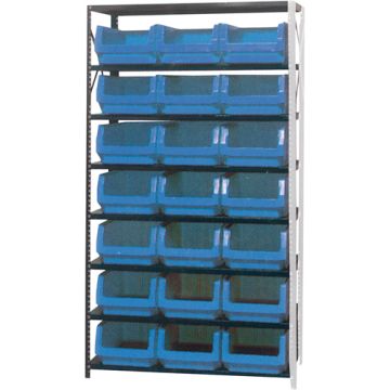 Shelving Unit with Stacking Bins