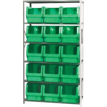 Shelving Unit with Stacking Bins