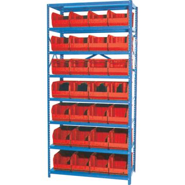 Storage Shelf Unit with Euro Drawer Bins