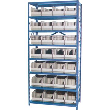 Storage Shelf Unit with Euro Drawer Bins