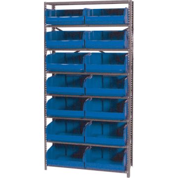 Storage Shelf Unit with Euro Drawer Bins