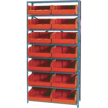 Storage Shelf Unit with Euro Drawer Bins