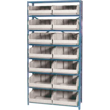 Storage Shelf Unit with Euro Drawer Bins