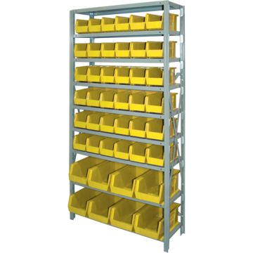 Storage Shelf Unit with Stacking Bins