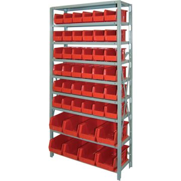 Storage Shelf Unit with Stacking Bins