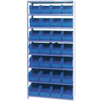 Storage Shelf Unit with Stacking Bins