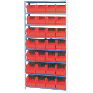 Storage Shelf Unit with Stacking Bins