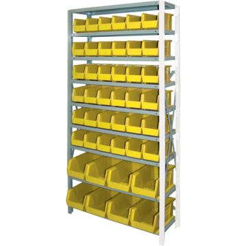 Storage Shelf Unit with Stacking Bins