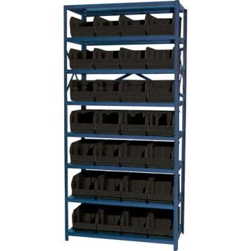 Storage Shelf Unit with Stacking Bins